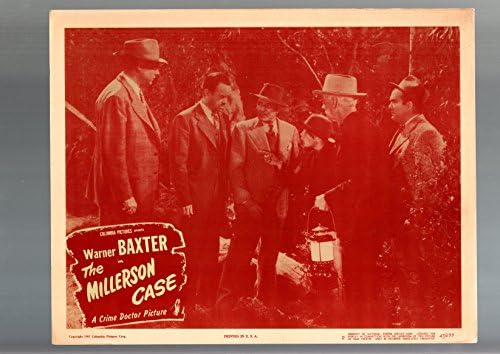 FİLM AFİŞİ: MİLLERSON DAVASI-LOBİ KARTI 2-1947 - WARNER BAXTER SUÇ DOKTORU-FN / VF FN / VF