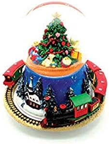 Noel Ağacı ve Tren Dekoratif Kutu ile Musicbox Krallık Kar Küresi