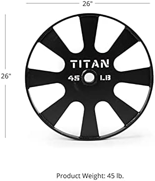 Titan Fitness Vagon Tekerleği Çekme Blokları, 45 LB Çifti, 26 inç Çelik Deadlift Çekme Ağırlık Plakaları