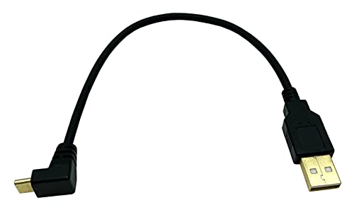 Dafensoy USB A 2.0 Erkek Tip-C 3.0 Erkek 90 Derece Kısa Kablo, Tip C 3.1 Arayüzü ile Cep Telefonlarının veya Tabletlerin Veri