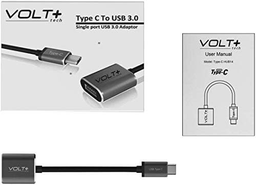 Volt Plus Tech Profesyonel USB-C'den USB 3.0'a LG G Pad 5 10.1 OTG Adaptör, 5gbps'de Tam Veri ve USB Aygıtı Sağlar! [Tunç Gri]