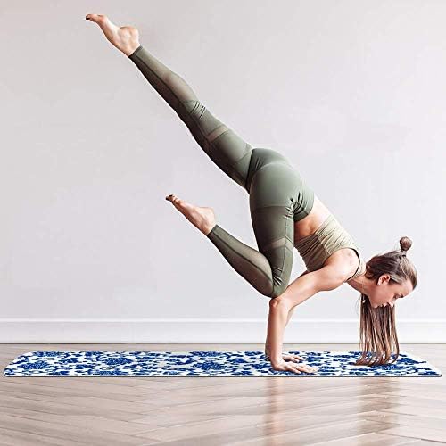 Mavi Kız Yağmurda Yürüyüş Yoga Fitness Pilates Egzersiz Paspasları Ücretsiz Jimnastik Çevre Dostu Toksik Olmayan ve Kokusuz