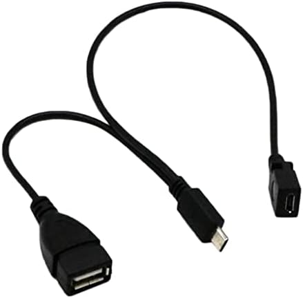 FAKEME PVC 20 cm / 30 cm Mikro USB ve Mikro USB Erkek Kadın OTG Güç Adaptörü Hattı