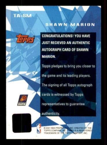 Shawn Marion B Kartı 2001-02 Topps İmzaları TASM-İmzasız Basketbol Kartları