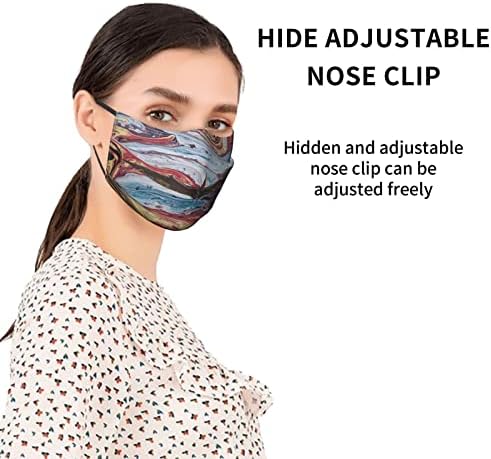 Erkekler ve Kadınlar için Filtreli 30 Yüz Maskesi, Ayarlanabilir Yeniden Kullanılabilir Ağız Yüz Kapağı Açık