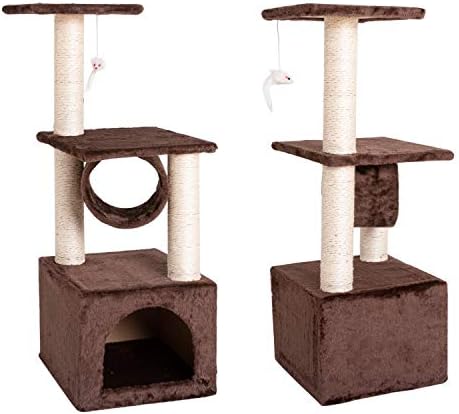 Ochıne 36 İnç Kedi Ağacı Kulesi Kınamak Tırmalama Mesajları Mobilya Çok Seviyeli Kedi Ağacı Standı Evi Sevimli Sisal Halat