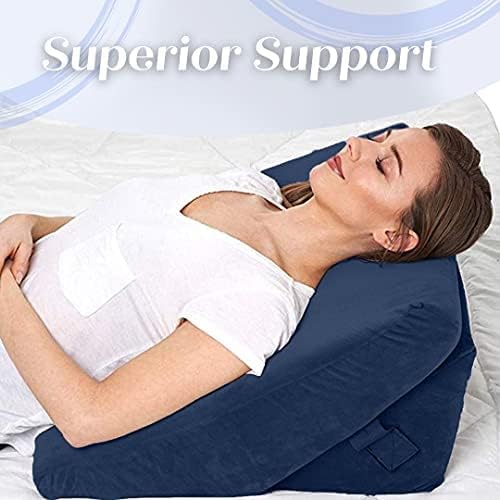 Trickonometry Bed Wedge Pillow-Uyku, Okuma, Asit Reflü ve Mide Ekşimesi Rahatlama için Ayarlanabilir 7'si 1 arada Bellek Köpük