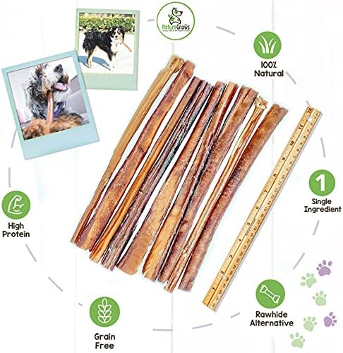 Doğa Büyük Köpekler için Kabadayı Çubuklarını Kemiriyor-Premium Doğal Sığır Kemikleri-Agresif Çiğneyiciler için Kalın Uzun