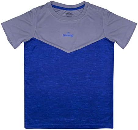 Spalding Erkek Atletik Örgü Grafik Logo Performans Crewneck Spor T-Shirt Üst
