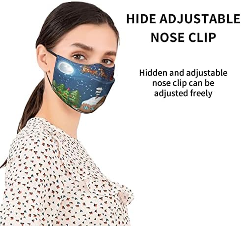 Moda yüz maskesi, yeniden kullanılabilir yüz maskesi Balaclava yıkanabilir açık burun ağız kapağı erkekler kadınlar için