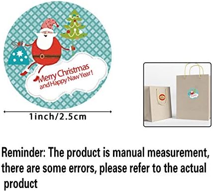 500 Adet 1.5 İnç Merry Christmas Çıkartmalar Rulo 8 Tasarımlar Yuvarlak Noel Lables Ambalaj Hediye Dekoratif Zarf Mühürler