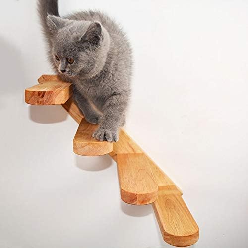 VVPONMEIQS Kedi Tırmanma Çerçeve, pet Oyuncaklar, Çok ma Duvara Monte Kediler Tırmanma merdiveni Ahşap Merdiven Atlama Platformu