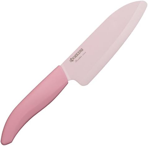 Seramik Santoku Bıçak bıçağı 14 cm pembe bıçak