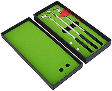 Keenso 3 ADET Golf Kalem Seti, Mini Golf Kulüpleri Tükenmez Kalem Seti Topları Bayrak Kırtasiye Süslemeleri