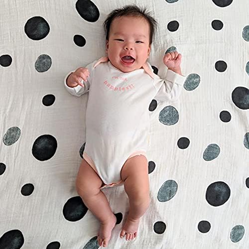 En Mutlu Bebek Uzun Kollu Bebek Bodysuit %100 Organik Pamuktan Yapılmış, Çoklu Paket