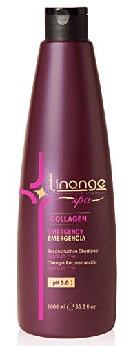 Linange Spa Kollajen Acil Rekonstrüksiyon Şampuanı Els / sles Ücretsiz 33.8 Oz