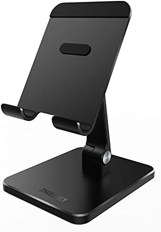 THREEKEY Cep telefonu Standı, Tablet Standı, Metal Ayarlanabilir telefon tutucu Masası İle Uyumlu iPhone 13/12/11 / XS/8/7/6