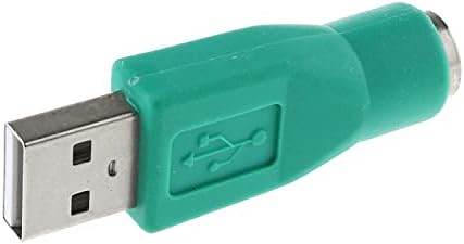 DGZZI USB PS2 Adaptörü 2 ADET Yeşil PS/2 Kadın USB Erkek Dönüştürücü Adaptör Fare ve Klavye için