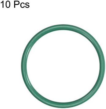 KFıdFran Flor Kauçuk O-Ringler, 33mm OD 28.2 mm ID 2.4 mm Genişlik FKM Araç Makineleri için Conta Contası Sıhhi Tesisat, Yeşil,