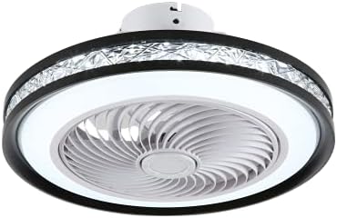 OMGPFR görünmez tavan vantilatörü ışıkları ile Modern LED tavan vantilatörleri aydınlatma avize Fan ve uzaktan karartma ışık