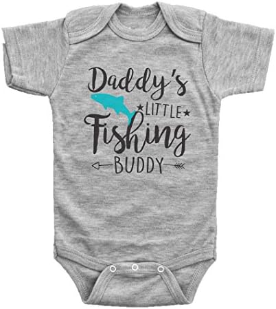 Baffle Daddy's Little Fishing Buddy / Komik Balık Onesies / 3 Renk Mevcut