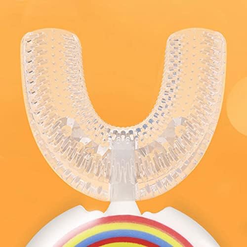 SWAGOFKGys Seyahat Diş Fırçaları, Diş Fırçası Ağız Hijyeni Uygun Basit Temiz Kullanımı kolay Silikon Manuel U-Şekilli Diş Fırçası