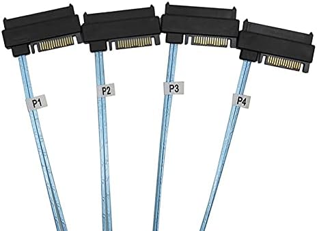 Konnektörler Koparma Kablosu Sabit Disk Ayırıcı Kablo Mini SAS 36P SFF 8087 ila 4 SAS 29P SFF-8482, 15P SATA Güç Bağlantı Kablosu