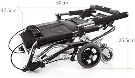 DDSS Taşınabilir Tekerlekli Sandalye, Hafif Katlanır El İtme Tekerlekli Sandalye, alüminyum Alaşım İskelet taşıması kolay Yaşlı