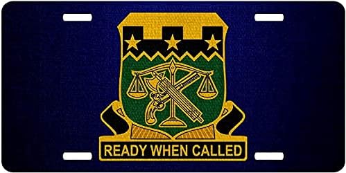 XUANY ABD Ordusu 105th Askeri Polis Tabur DU Araba Plaka Kapak Benzersiz Plakalar Dekoratif Ön Plaka Çerçevesi 6 x 12