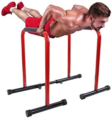 Guolarizi Dip Stand İstasyonu, Triceps Fleksiyon ve Ekstansiyon, Pull-up, Push-up ve L-Şekilli Oturma Pozisyonları (Kırmızı)için
