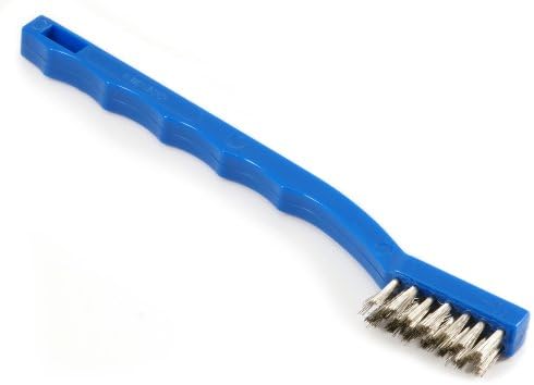 Forney 70488 Tel Fırça, Plastik Saplı Paslanmaz Çelik, 7-1 / 4 inç.006-İnç , Mavi