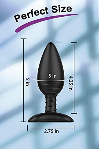 Titreşimli Butt Plug, silikon Şarj Edilebilir Anal Vibratör Uzaktan Kumanda ile 6 Titreşim Modları Su Geçirmez Anal Seks Oyuncakları
