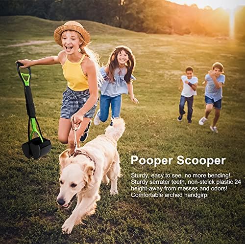 Balhvit Olmayan Kırılabilir Pet Pooper Scooper Köpekler için, Taşınabilir Köpek Pooper Scooper ile Uzun Kolu ve Yüksek Mukavemetli