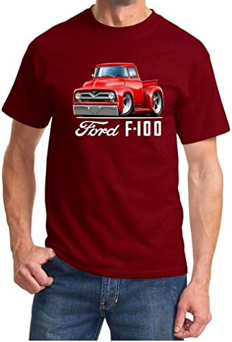 1955 Ford F100 F-100 Kamyonet Tam Renkli Tasarım Tişört