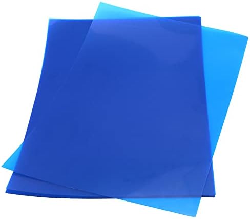 Tulead Şeffaf Mavi Jel Filtre Aydınlatma Jel Filtre Filmi Plastik Levhalar 0.3 mm Kalınlığı PVC Jel ışık Filtresi 11.7 x 8.27,