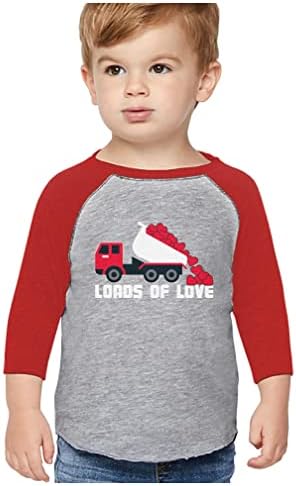 Toddler Boys Sevgililer Günü Gömlek Hediyeler Çocuklar için Kıyafet Kırmızı Raglan Giyim