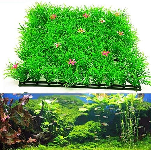 U-M pulabo Akvaryum Kullanımlık Plastik Bitki Yeşil Yapay Su Çim Balık Tankı Gerçekçi Çim Peyzaj Dekor Yeşil Güzel