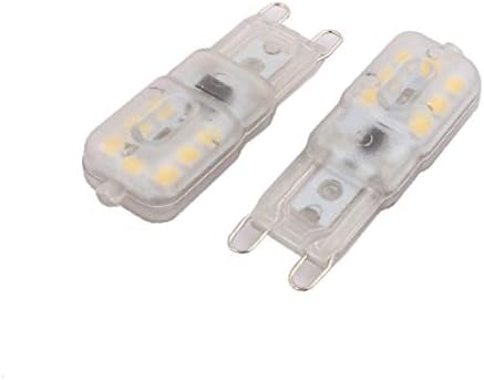 X-DREE 2 Adet 220 V 3 W G9 14-LED SMD2835 LED Lamba Epistar Sıcak Beyaz w Temizle Kapak(2 Adet 220 V 3 W G9 14 - LED SMD2835