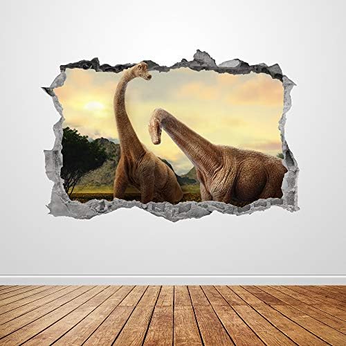 Dinozorlar Duvar Çıkartması Sanat Çökerttiğini 3D Grafik Jurassic Dünya Duvar Sticker Duvar Posteri Çocuk Odası Dekor Hediye