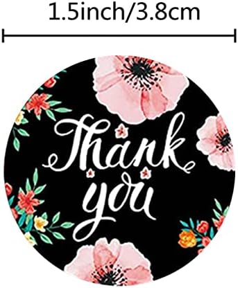 Rulo Başına 500 adet Çiçek Teşekkür Ederim Etiket Mühür Etiketleri noel hediyesi dekorasyon çıkartması Paketi Kırtasiye