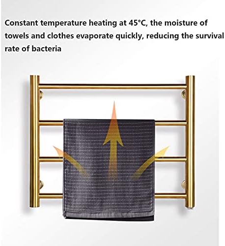 XCTLZG havlu ısıtıcı, 4 Bar elektrikli ısıtmalı havlu askısı, Duvara monte banyo havlusu ısıtıcı (Fiş)