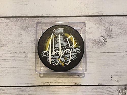 Ben Lovejoy İmzalı Pittsburgh Penguins Stanley Kupası Champs Hokey Diski b-İmzalı NHL Diskleri