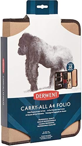 Derwent Carry-All A4 Folio, Sanatçı için, Çizim Malzemeleri Aksesuarı, Mağazalar 68 Kalemler, Bej (2302619)