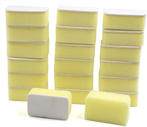 EuisdanAA 20Pcs Yellow Rectangle Suction Sponge Block Washing Pad Auto Cleaning Tool(20 piezas rectángulo amarillo succión