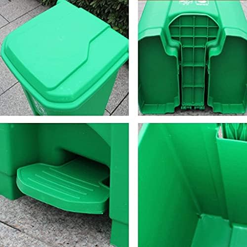 Açık Çöp Tenekesi Açık Çöp tenekesi Plastik 50L/100L Arka Bahçe, Güverte veya Veranda için Çöp Tenekesi Açık Çöp Kutuları (Renk: