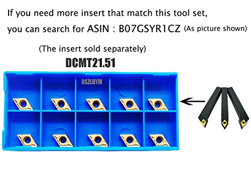 ASZLBYM 3 ADET 1/2 CNC Torna Karbür Dönüm Araçları Endekslenebilir Tutucu Seti SDNCN1212H07 + SDJCL1212H07 + SDJCR1212H07 ile