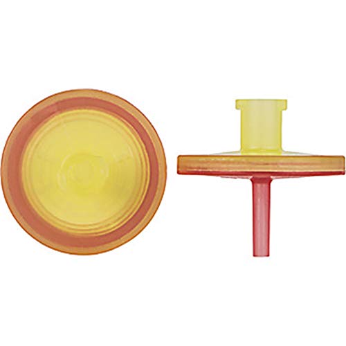 MACHEREY-NAGEL 729024 CHROMAFİL CA Şırınga Filtresi, Steril, Üst: Sarı, Alt: Kırmızı, 0,2 µm Gözenek Boyutu, 25 mm Membran