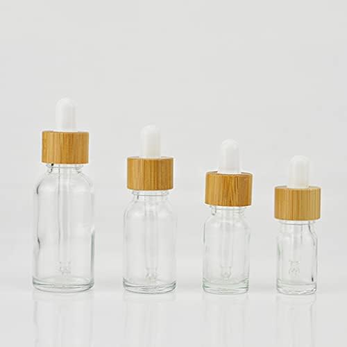 PDGJG Cam Damlalıklı Şişeler Kapaklı Parfüm Aromaterapi Şişeleri için Şeffaf Uçucu Yağ Şişeleri (Renk: A, Boyut: 10ml)