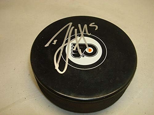 Michael Del Zotto İmzalı Philadelphia Flyers Hokey Diski İmzalı 1C-İmzalı NHL Diskleri