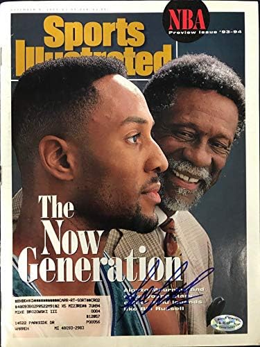 Bill Russell, Sports Illustrated'ı 8 Kasım 1993'te İmzaladı-İmzalı NBA Dergileri